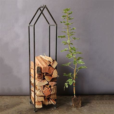 grange metal house shaped fire wood holder|House Shaped Metal Firewood Holder With Handle.